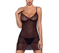 Obsessive Subtelia chemise | koszulk stringi | black | l/xl
