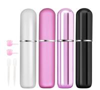 OBSGUMU 4 piezas 5ML Atomizador Perfume Recargable, Miniaturas Decants Perfumes Sin Fugas, Pulverizador colonia portátil, Ideal para salir de noche, viajar, fiestas, citas.
