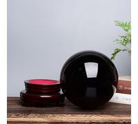 Obsidian Crystal Ball Ornaments Black Obsidian Ball Black Stone Office Living Room Gift Ornaments,Black,150mm