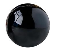 Obsidian Ornaments, Crystal Rough Stone Polished Black Crystal Ball Home Office Ornaments,Black-22cm