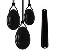 Obsidian Yoni Egg Yoni Wand Set Natural Stone Love Huevos perforados y sin taladrar Huevos para ejercicio Kegel, juego perforado sin caja