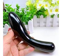 Obsidiana Negra Natural 18 Cm Cristal Cuarzo Varita De Masaje Piedra Preciosa Yoni Para Mujeres Regalos Pulidos Suaves,obsidiana Negra