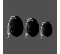 Obsidiana Yoni Egg Yoni Wand Set Natural Stone Love Huevos Perforados y Sin Perforar Huevos para Producto Kegel, Huevo de Cuerda de Silicona