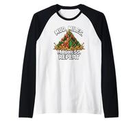 Obstacle Course Racing Mud Miles Madness Repeat Camiseta Manga Raglan