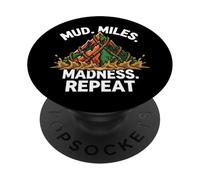 Obstacle Course Racing Mud Miles Madness Repeat PopSockets PopGrip Adhesivo