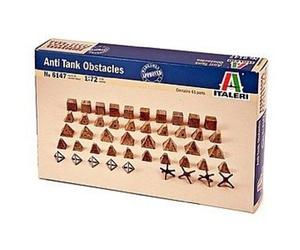 Obstáculos Anticarro Diorama Kit De Plástico 1:72 Modelo ITALERI