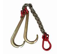 Obstáculos Coche Gancho de remolque - Gancho doble de cadena colgante tipo J, cadena de transporte 4T/5T Cadena de gancho de camión, Cadena colgante de cuerda de freno para recuperación de camiones de