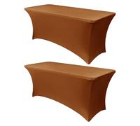 Obstal Mantel de mesa de elastano elástico de 6 pies para mesas plegables estándar, protector rectangular universal ajustable para bodas, banquetes y fiestas, 183 cm de largo x 76 cm de ancho x 76 cm
