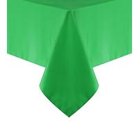 Obstal Mantel rectangular de 210 g/m², impermeable, protector de mesa para decoraciones navideñas y fiestas, verde, 137 x 198 cm