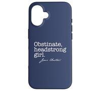 OBSTINADA, Headstrong Girl Jane Austen Quote Meme EN LA Espalda Carcasa para iPhone 16