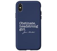 OBSTINADA, Headstrong Girl Jane Austen Quote Meme EN LA Espalda Carcasa para iPhone X/XS