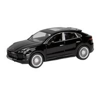 OBTABYBQX Fundición a presión 1:24 For Porsches Cayenne Turbo Scale Alloy Car Models Realistic Pre-Built Metal Vehicle Model Display Collection Recuerdo(Black)