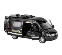 OBTABYBQX Fundición a presión 1/32 Propósito Comercial Vehículo RV Modelo De Automóvil De Carro De Automóviles Carretera De Sonido Función De Extracción Recuerdo(Black)