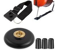 OBTANIM 5 topes de anclaje para violonchelo que incluyen correa ajustable para violonchelo, soporte antideslizante, 3 protectores de suelo con punta de goma para violonchelo y bajo, accesorios de