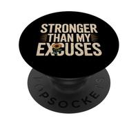 Obtener Citas motivadas Motivacional más Fuerte Que mis Excusas PopSockets PopGrip Adhesivo