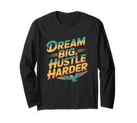 Obtenga Citas motivadas Sueño Motivacional Big Hustle Harder Manga Larga