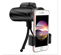 Obtenga un telescopio monocular práctico 12x50 HD Gran Ocular BAK4 FMC binoculares con trípode de Montaje para teléfono Inteligente telescopio para Aventuras al Aire Libre