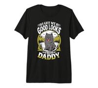 Obtengo mi Buena Apariencia de Daddy Black Chow Chow Dog Lover Camiseta Premium
