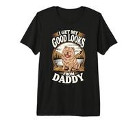 Obtengo mi Buena Apariencia de Daddy Chow Chow Puppy Dog Lover Camiseta Premium