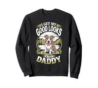Obtengo mi Buena Apariencia de Daddy Pitbull Terrier Dog Lover Sudadera