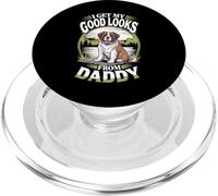 Obtengo mi Buena Apariencia de Daddy Saint Bernard Puppy Dog Lover PopSockets PopGrip para MagSafe
