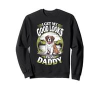 Obtengo mi Buena Apariencia de Daddy Saint Bernard Puppy Dog Lover Sudadera