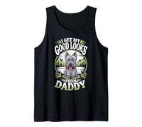 Obtengo mi Buena Apariencia de Daddy Scottish Terrier Dog Lover Camiseta sin Mangas