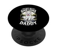 Obtengo mi buena apariencia de Daddy Westie Puppy Dog Lover PopSockets PopGrip Adhesivo