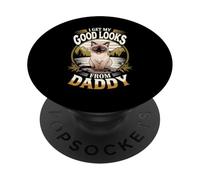 Obtengo mi buena apariencia de papá siamés gatito amante gatito PopSockets PopGrip Adhesivo