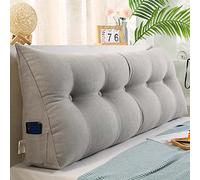OBTUSS Almohada de apoyo de posicionamiento grande para cama, cabecero de cama, sofá, cojín triangular de cuña para respaldo, almohadas lumbares extragrandes con funda extraíble de terciopelo