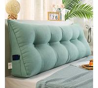 OBTUSS Almohada de apoyo de posicionamiento grande para cama, cabecero de cama, sofá, cojín triangular de cuña para respaldo, almohadas lumbares extragrandes con funda extraíble de terciopelo