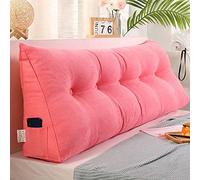 OBTUSS Almohada de apoyo de posicionamiento grande para cama, cabecero de cama, sofá, cojín triangular de cuña para respaldo, almohadas lumbares extragrandes con funda extraíble de terciopelo