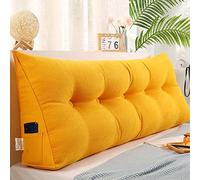 OBTUSS Almohada de apoyo de posicionamiento grande para cama, cabecero de cama, sofá, cojín triangular de cuña para respaldo, almohadas lumbares extragrandes con funda extraíble de terciopelo