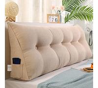 OBTUSS Almohada de apoyo de posicionamiento grande para cama, cabecero de cama, sofá, cojín triangular de cuña para respaldo, almohadas lumbares extragrandes con funda extraíble de terciopelo