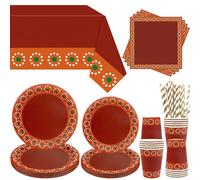 Obussgar De Barro Mexicanos Decoración de Fiesta - Cielito Lindo - Artículos decorativos para fiestas - Incluye platos, vasos, servilletas, manteles, 20 personas