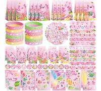 Obussgar Rosa Axolotl Party Favour Supplies incluyendo bolsas de regalo Axolotl, pegatinas, insignias, pulseras para fiesta de cumpleaños temática axolotl