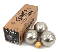 Obut INOX Tatou - Set of 3 Petanque Boules for leisurre, Stainless steeel