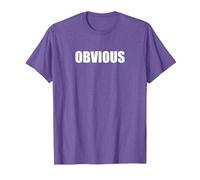 Obvio Camiseta, Hombre, Morado Jaspeado, XXL