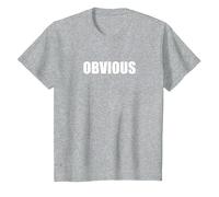 Obvio Camiseta, Niños, Gris Jaspeado, 3 años