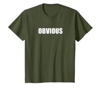 Obvio Camiseta, Niños, Verde Oliva, 6 años