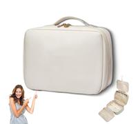 Obviously Multi-Compartment Toiletry Cosmetics Bag, 2025 New Travel Makeup Pouch for Women, Storage Bag Large Capacity Portable, Hanging Hygiene Bathroom Travel (White)