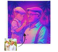 Ocadeau Cuadro Personalizado con Colorido Efecto Retro años 80 - Efecto de película de los 80 con tu Foto - Regalo Retro para Mujeres, Hombres, Parejas, papá, mamá, Abuela o Abuelo