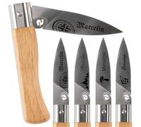 Ocadeau Navaja de bolsillo personalizada de madera de roble - Texto grabado en la hoja - Idea de regalo para cumpleaños, Día del Padre, Navidad, papá