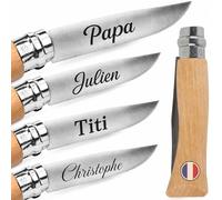 Ocadeau Navaja plegable personalizada para hombre - Grabado de texto en la hoja - Navaja Francesa personalizable - Idea de regalo para cumpleaños, navidad y día del padre