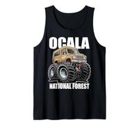 Ocala National Forest 4x4 Overlanding Truck Diseño de Dibujos Animados Camiseta sin Mangas