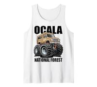 Ocala National Forest 4x4 Overlanding Truck Diseño de Dibujos Animados Camiseta sin Mangas