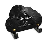 OCAP-FUNERAIRE.COM - Placa funeraria para nube personalizable (plexi), diseño de árbol de corazón, varios tamaños, grosor de 6 mm, personalizada en varias líneas, 20 x 12 cm