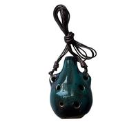 Ocarina 1 mini ocarina de cerámica 6 agujeros, instrumento musical artesanal(Green)