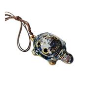 Ocarina 1 Ocarina pequeña estilo retro con forma de tortuga, serie Horned Color Change, 6 agujeros, instrumento hecho a mano, sonido agradable(Blue)