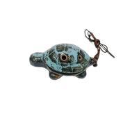 Ocarina 1 Ocarina pequeña estilo retro con forma de tortuga, serie Horned Color Change, 6 agujeros, instrumento hecho a mano, sonido agradable(Light Blue)
